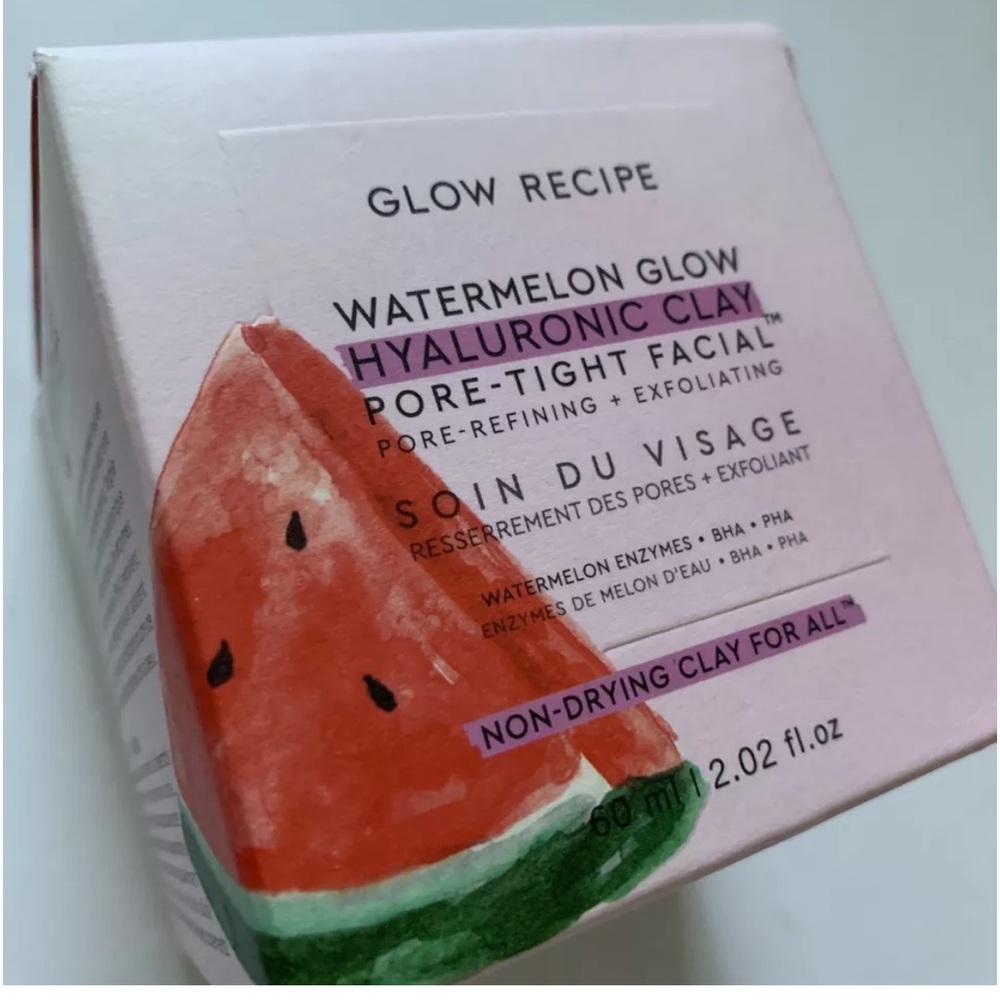 Glow Recipe Watermelon Hyaluronic Clay Pore-Tight Facial Mask Treatment BHA PHA